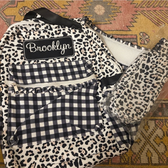 “Brooklyn” Leopard Print Kids Backpack Set
